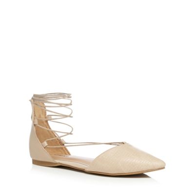 Call It Spring Cream 'Cinnabar' lace up flat shoes